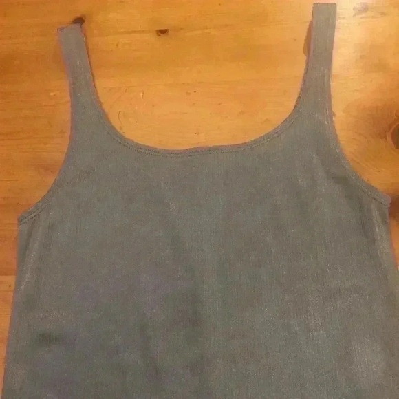 ZARA TRAFALUC bodycon stretch silver tank dress women S - Picture 3 of 9